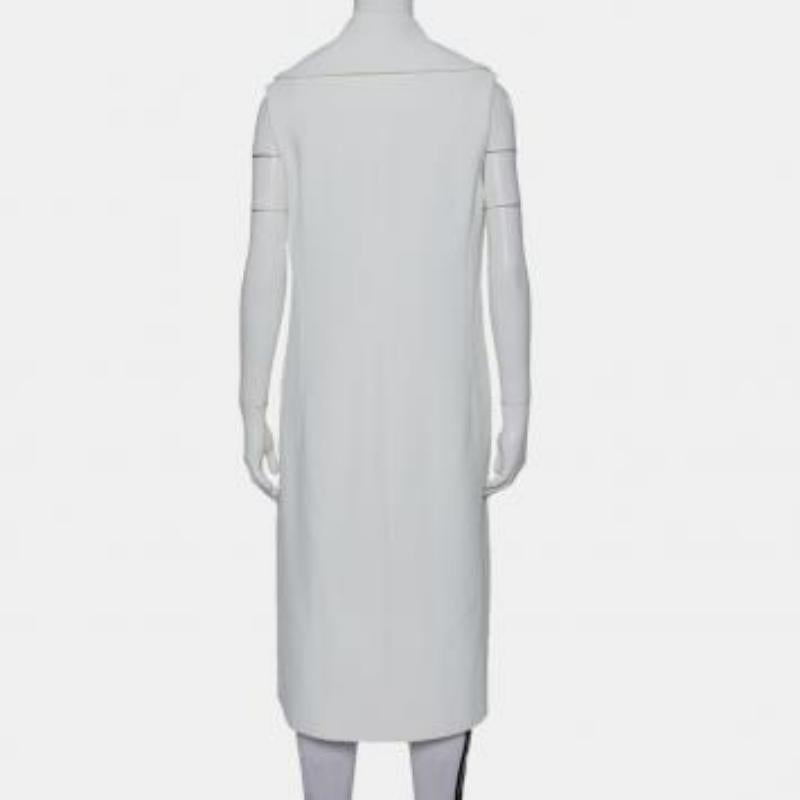 Cushnie et Ochs White Crepe Collared Open Front Coat S For Sale 4