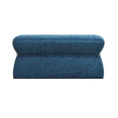 'Cusi' Bench in Pierre Frey Encre Mohair