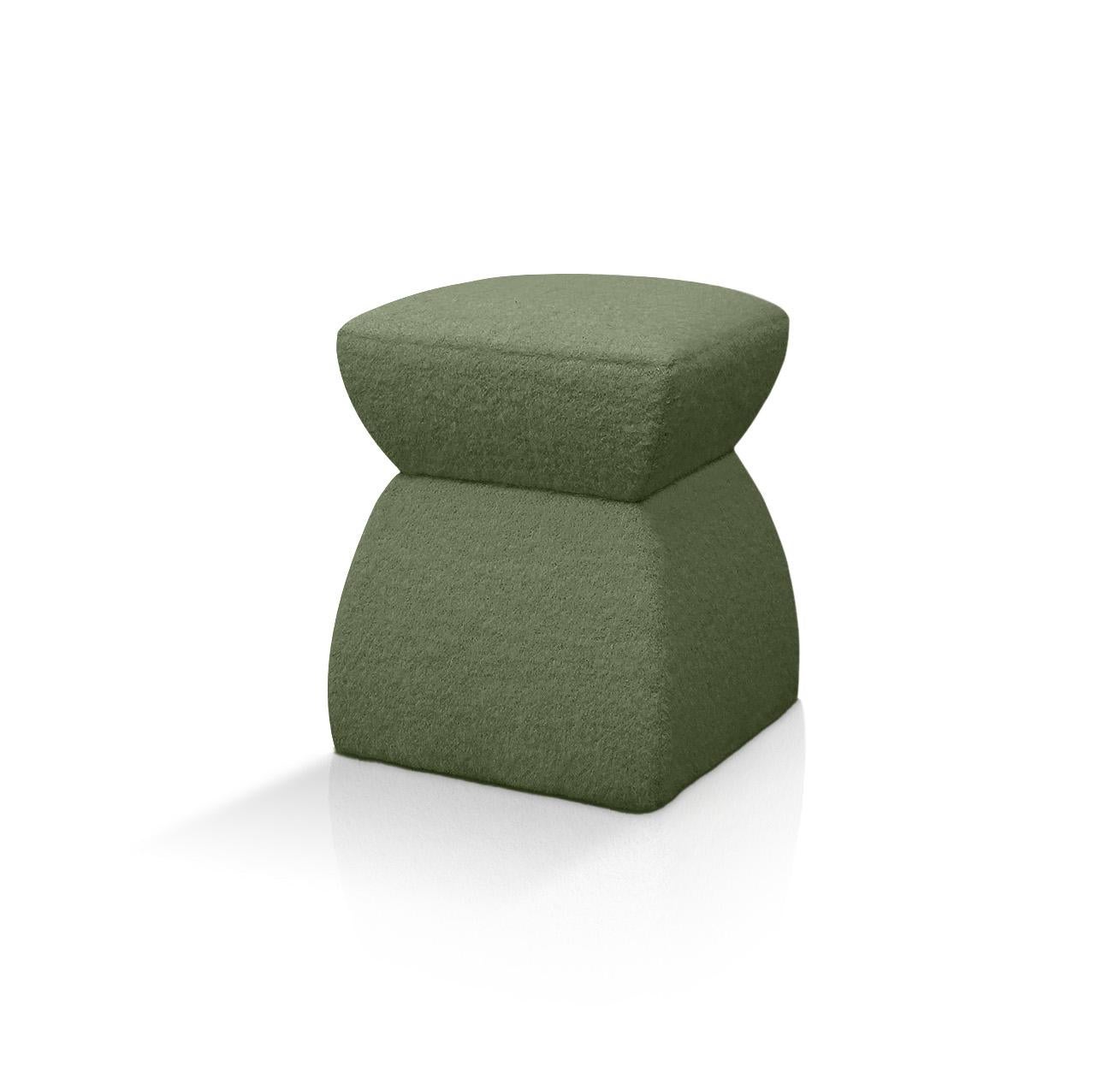 This fun yet Classic pouf is indeed a celebration of the Romanian sculptor Constantin Brâncusi’s contribution to modernism, referencing one of his most celebrated work, Infinite Column. High-grade plain weaves of wool, mohair and long-haired alpaca
