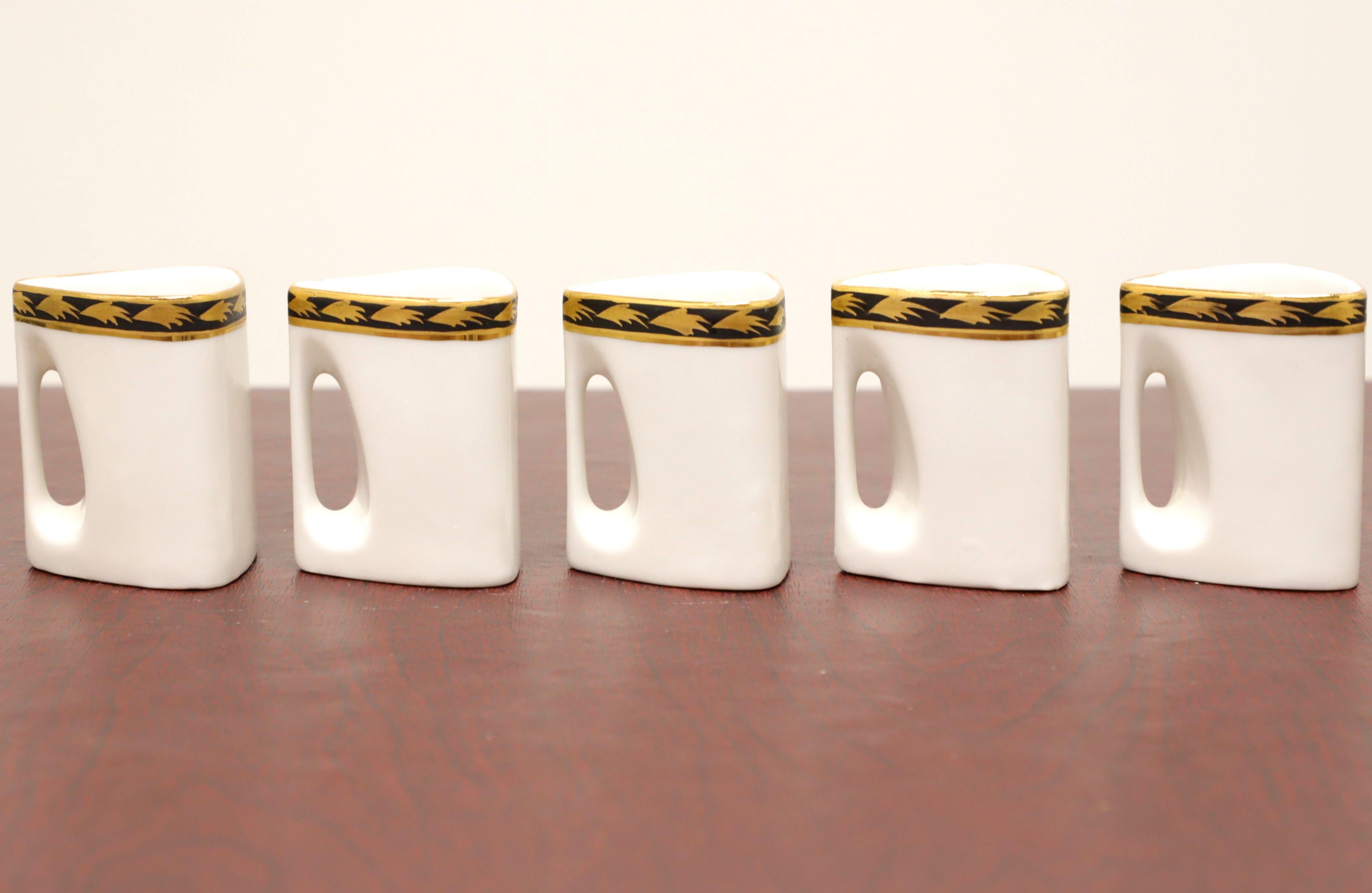 CUSINS Porcelain Triangular Coffee & Desert Set - Service for Five For Sale 3