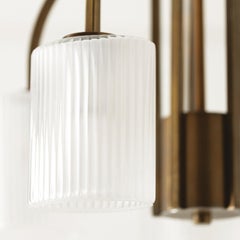Lustre en verre blanc Cuspide