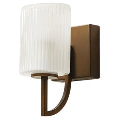 Applique simple en verre blanc Cuspide