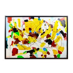 "Custard" Acrylic on Canvas Abstract Painting by Andrew Plum Circa 2007