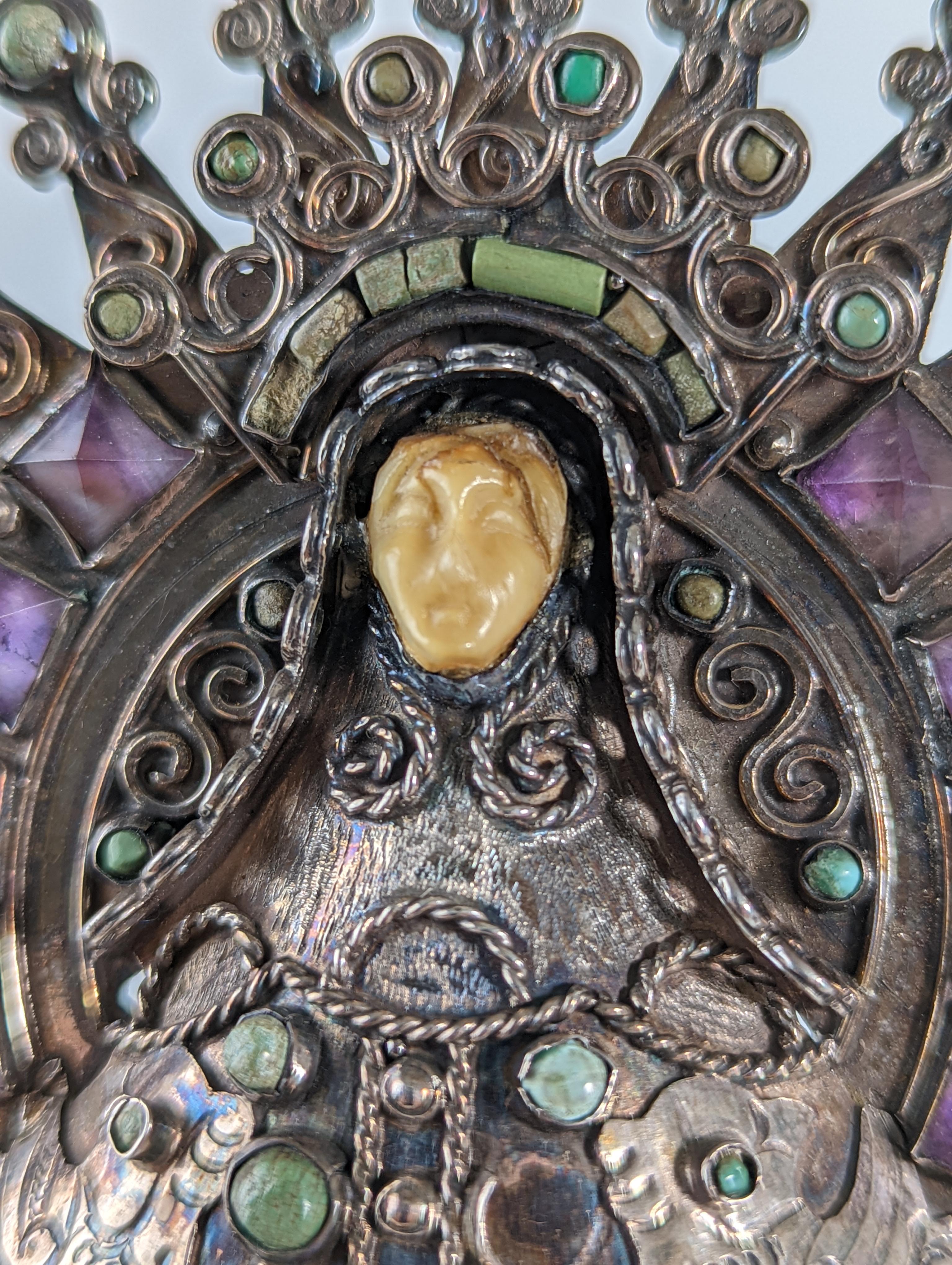 Custody Virgin of the Assumption of Tonaya in Silver by Matilde Poulat, Mexico 7