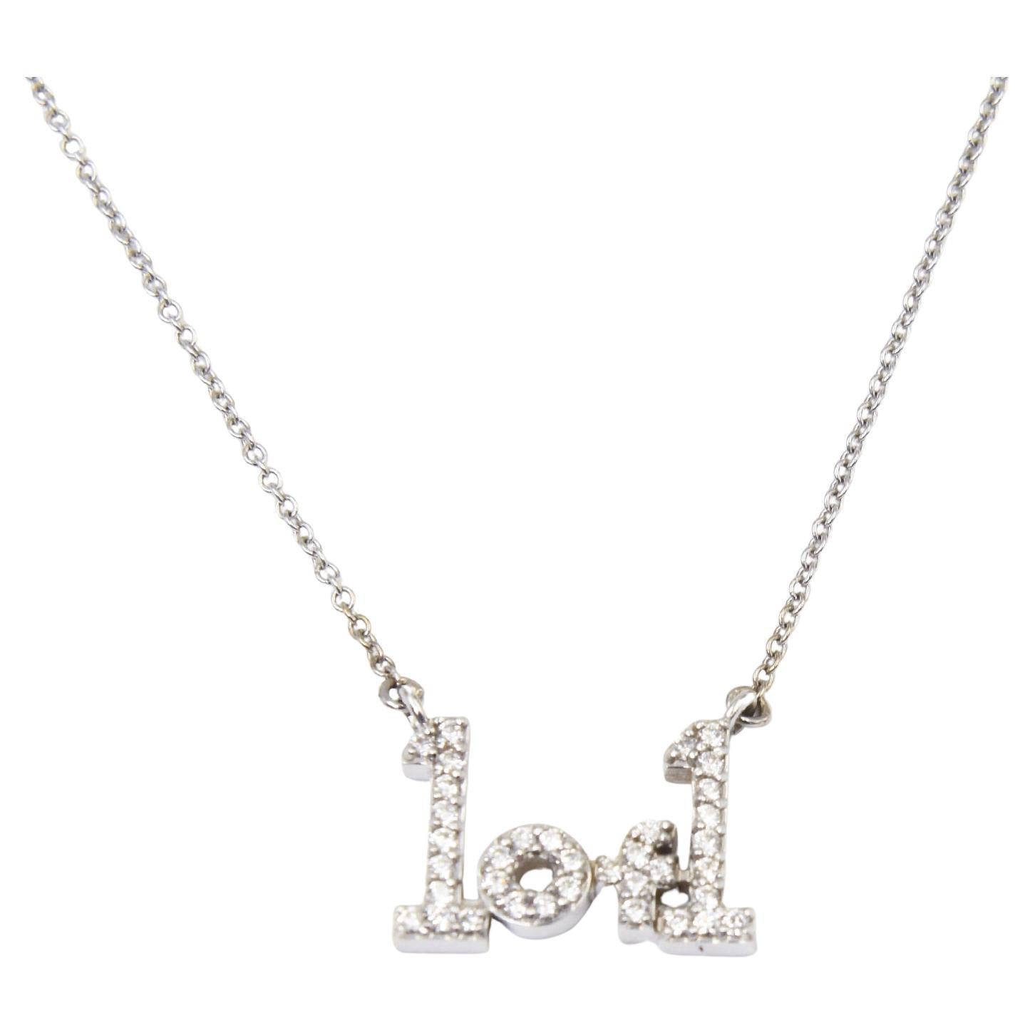 Custom 1 of 1 Diamond White Gold Necklace for Your #1