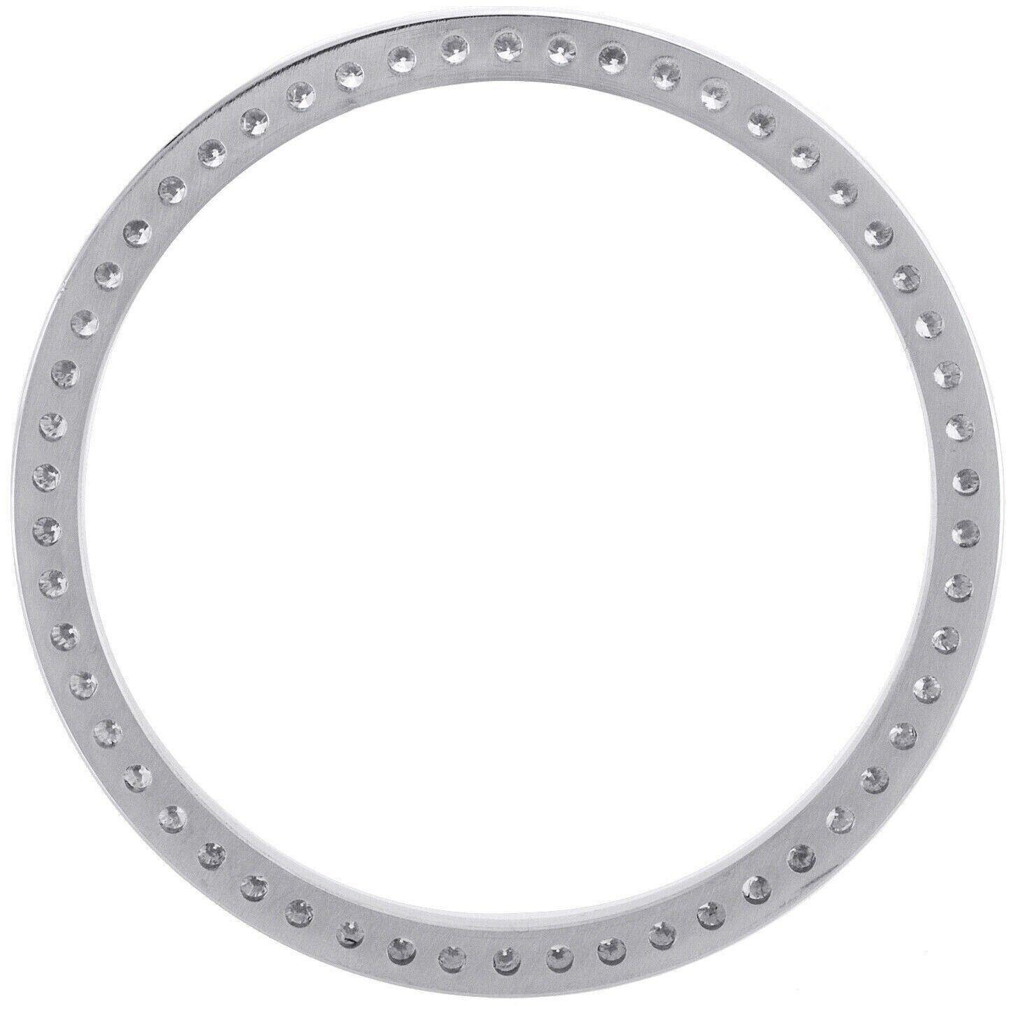 Taille ronde Montre Date Air de 34 mm en acier inoxydable avec lunette en diamant de 1 1/3 carat glacée pour Rolex en vente