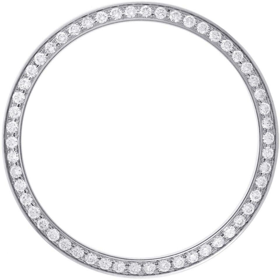 Montre Date Air de 34 mm en acier inoxydable avec lunette en diamant de 1 1/3 carat glacée pour Rolex Neuf - En vente à New York, NY