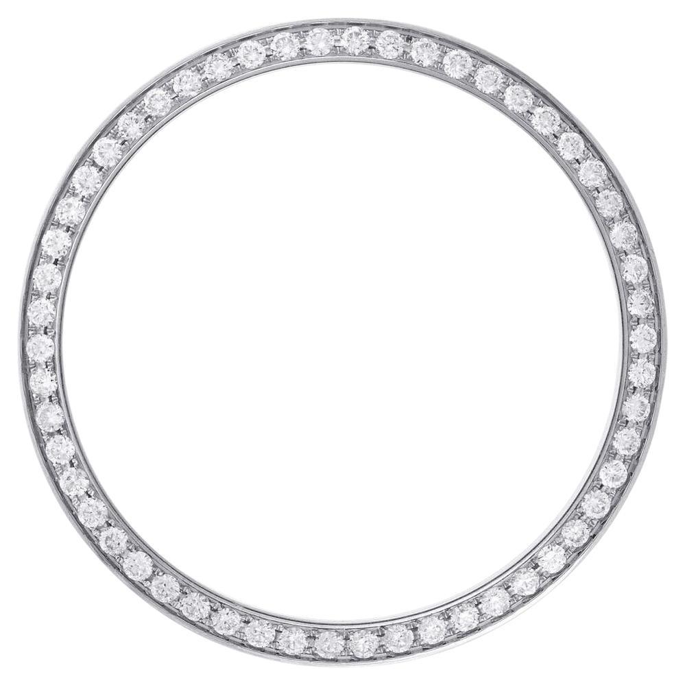 Montre Date Air de 34 mm en acier inoxydable avec lunette en diamant de 1 1/3 carat glacée pour Rolex