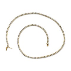 Custom 14.50 ct VVS Diamond Tennis Necklace Unisex