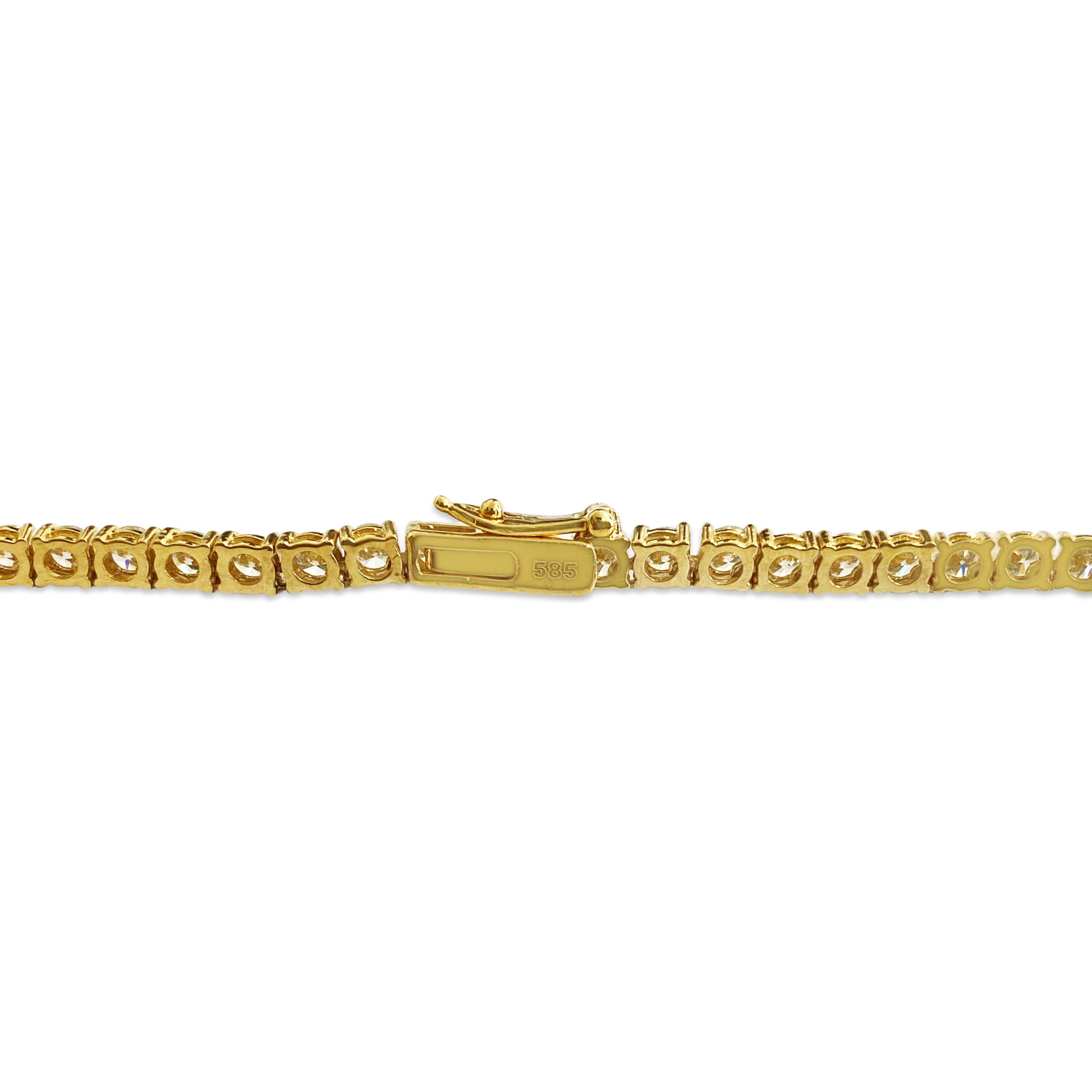 Collana Tennis personalizzata con diamanti VVS da 14,50 ct Unisex in vendita 2