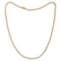 Custom 14.50 ct VVS Diamond Tennis Necklace Unisex