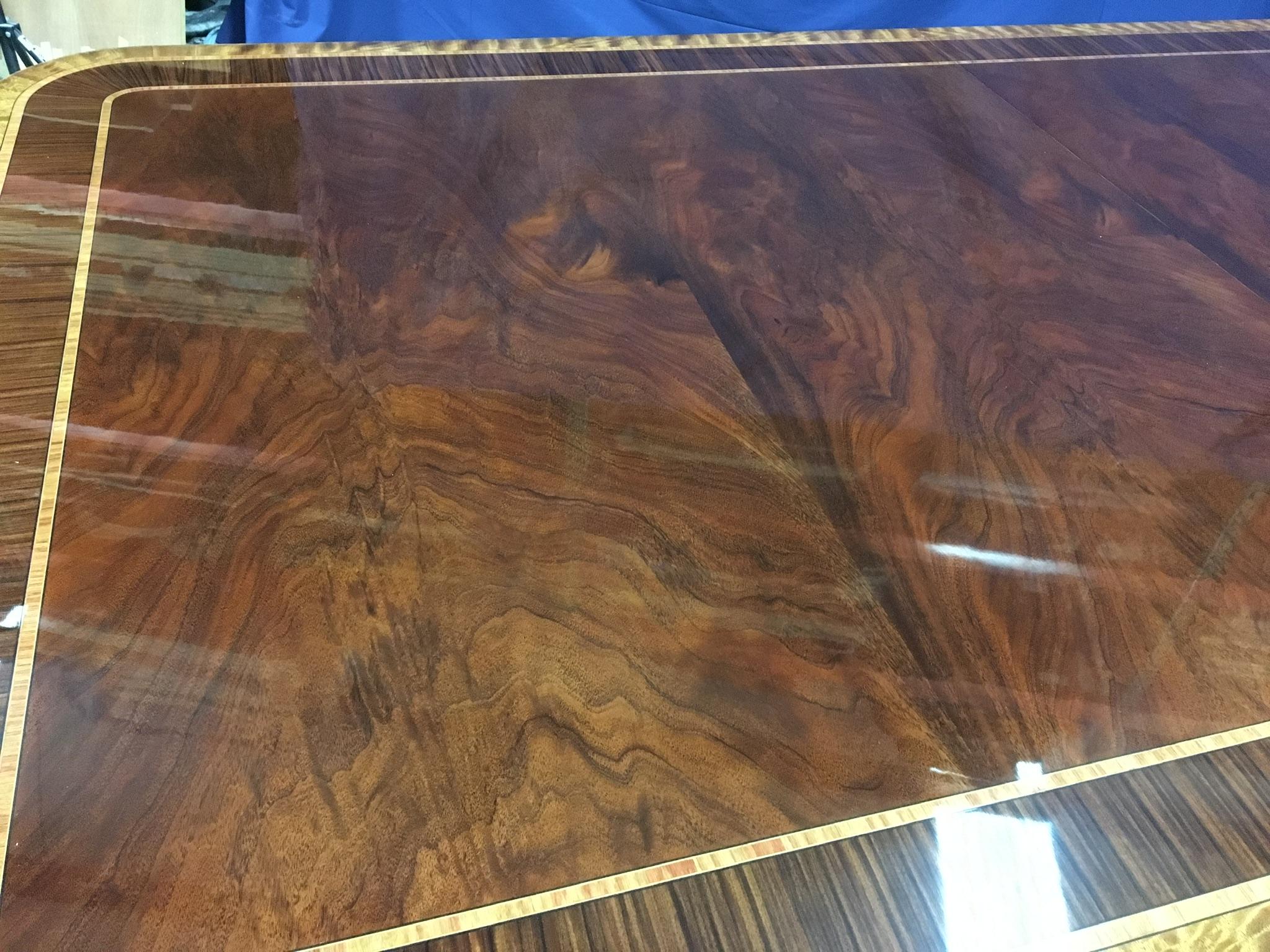 Custom Large 16 ft. Mahogany Banquet Dining Table by Leighton Hall For Sale 1