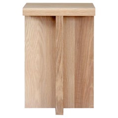 Custom 16x16x20”h Oak Square Top Foundation Side Table / Stool
