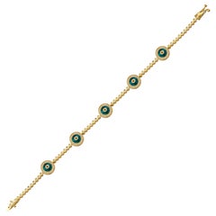 Custom 18k Evil eye bracelet