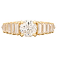 Used Custom 18kt Gold GIA Diamond Ring