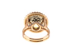 Bague de cocktail et de mode sur mesure en Rutile et diamants 19 carats