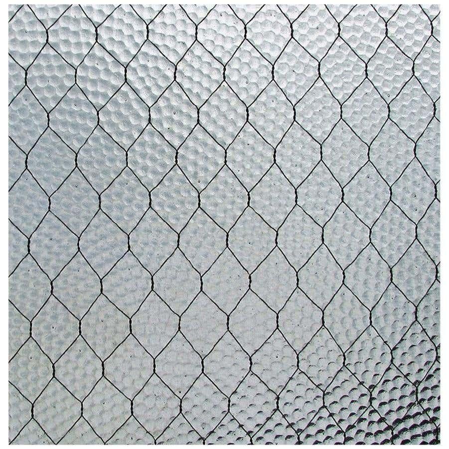 American Custom 1920s 'Pebbled' Vintage Chicken Wire Glass