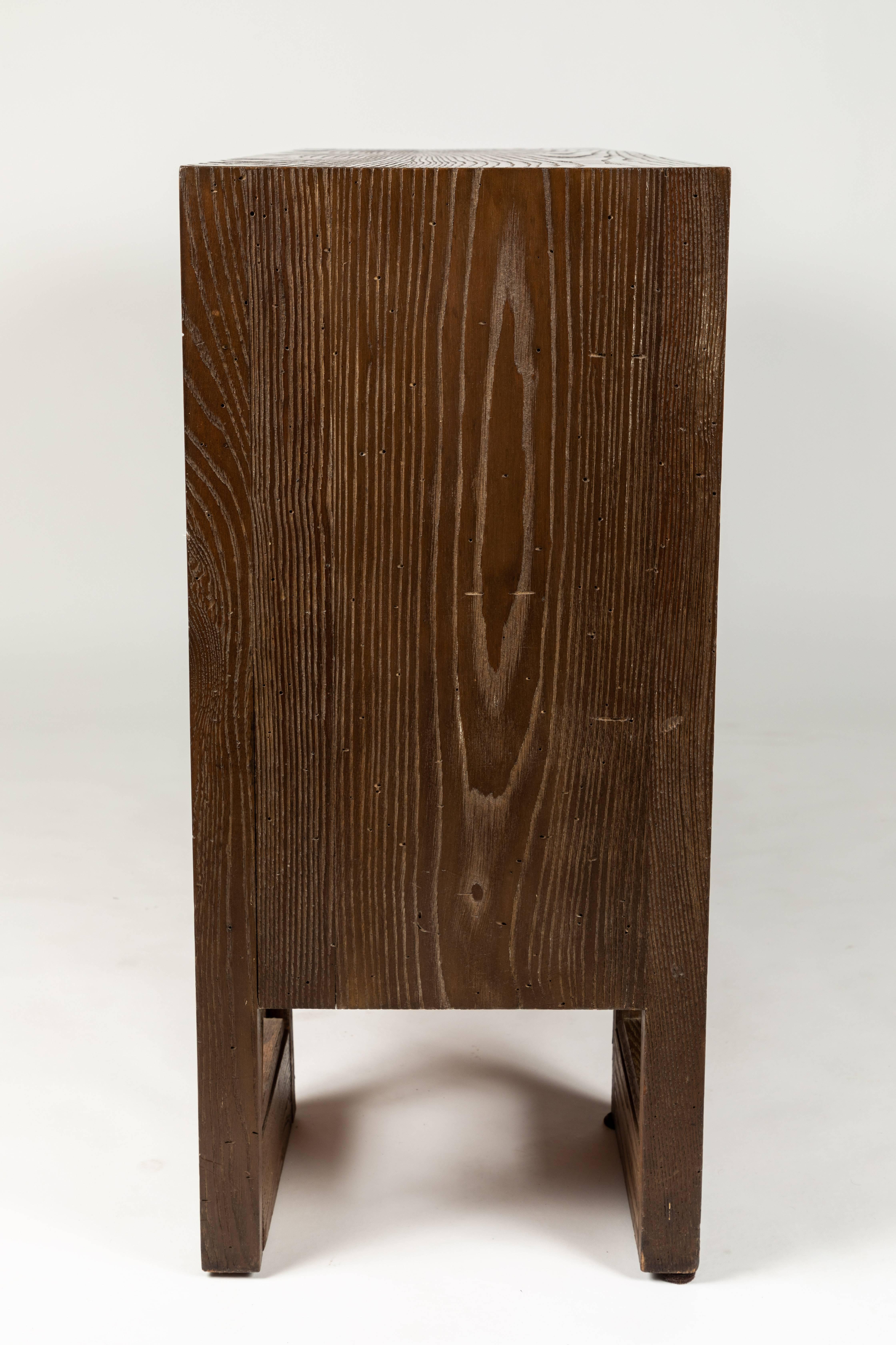 Custom 1940s Stained Oak Cabinet by James Mont 2