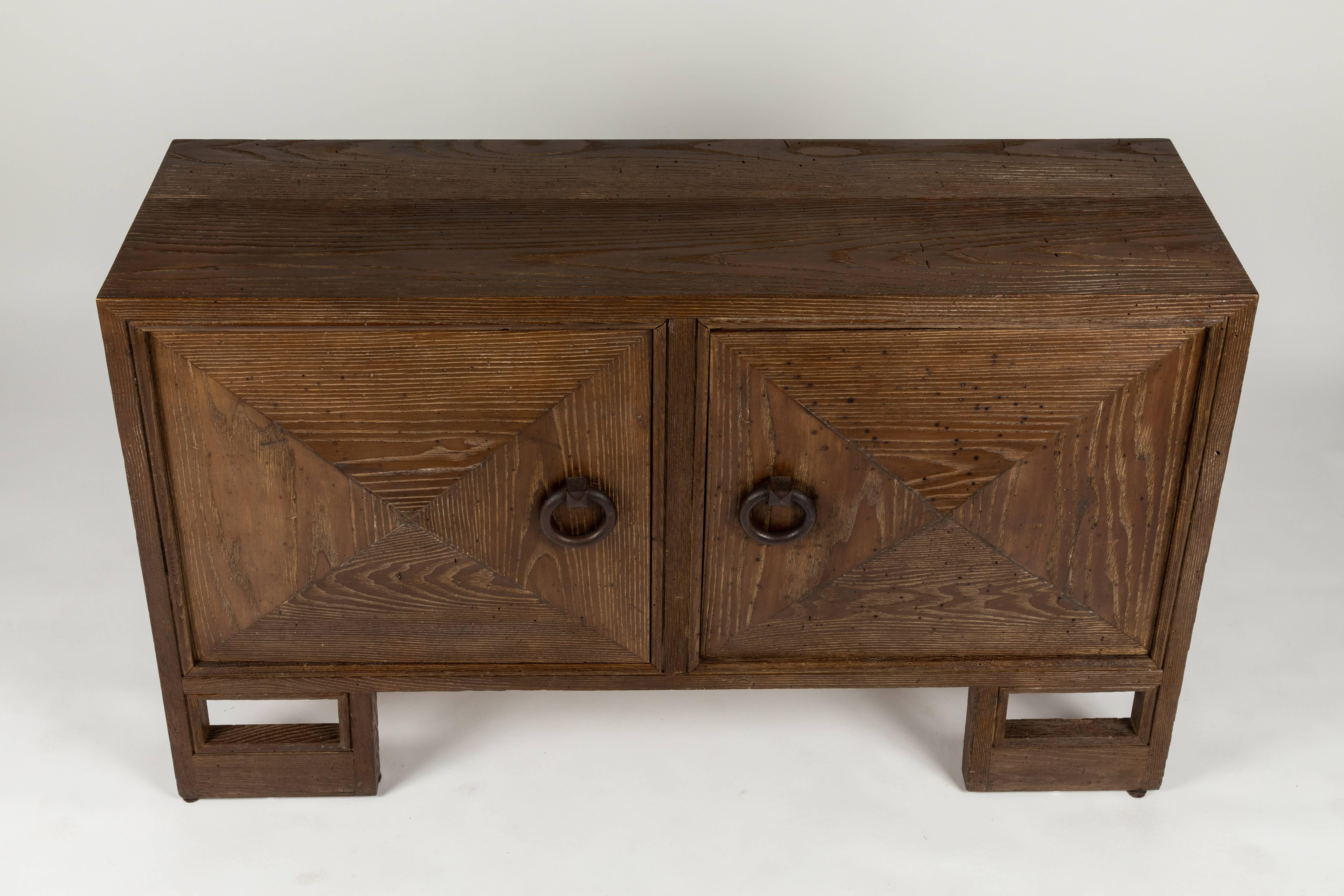 Mid-20th Century Custom 1940s Stained Oak Cabinet by James Mont