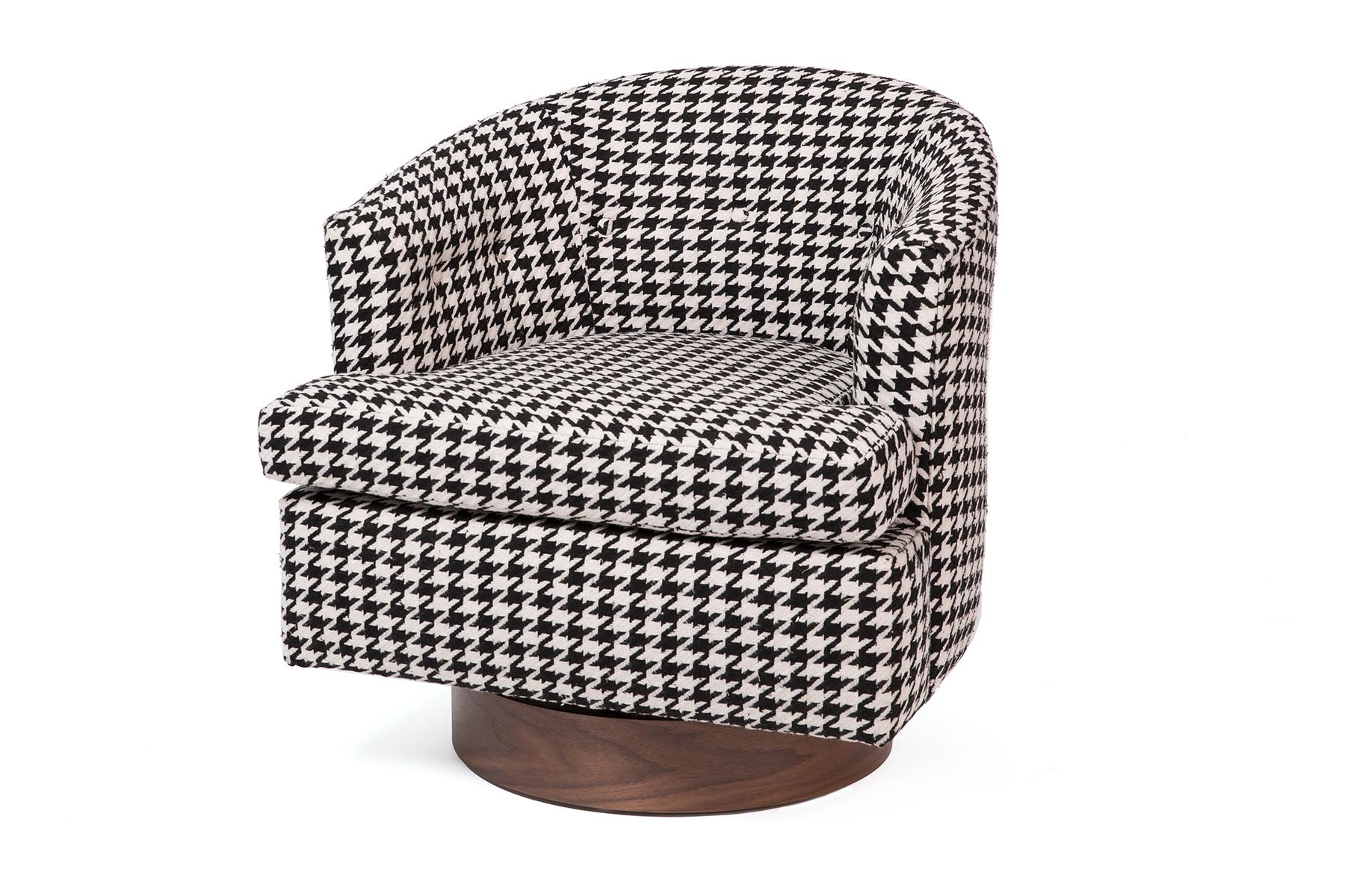 houndstooth swivel chair