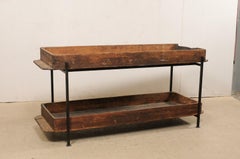 Custom 2 Tier Console Table from French Baker's Bread Rising Racks