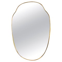 Sur mesure 42'' x 28''  Miroir italien en laiton par Le Lampade