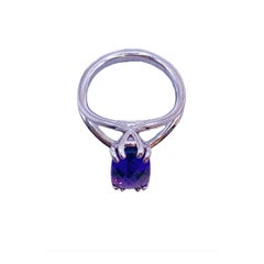 Custom 4.64 Carat Cushion Cut Amethyst Ring