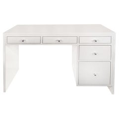 Custom 5-Drawer Lacquered Desk