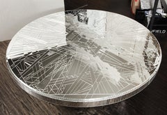 Art Deco Style Faceted Mirror Cocktail Table