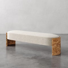 Custom 72" Benoit Bench in Luxe Berbers / Bouclés by Christiane Lemieux