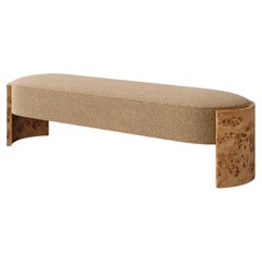 Custom 72" Benoit Bench in Luxe Berbers / Bouclés by Christiane Lemieux