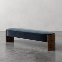 Custom 72" Benoit Bench in Plush Velvets by Christiane Lemieux