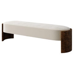 Custom 72" Benoit Bench in Plush Velvets by Christiane Lemieux
