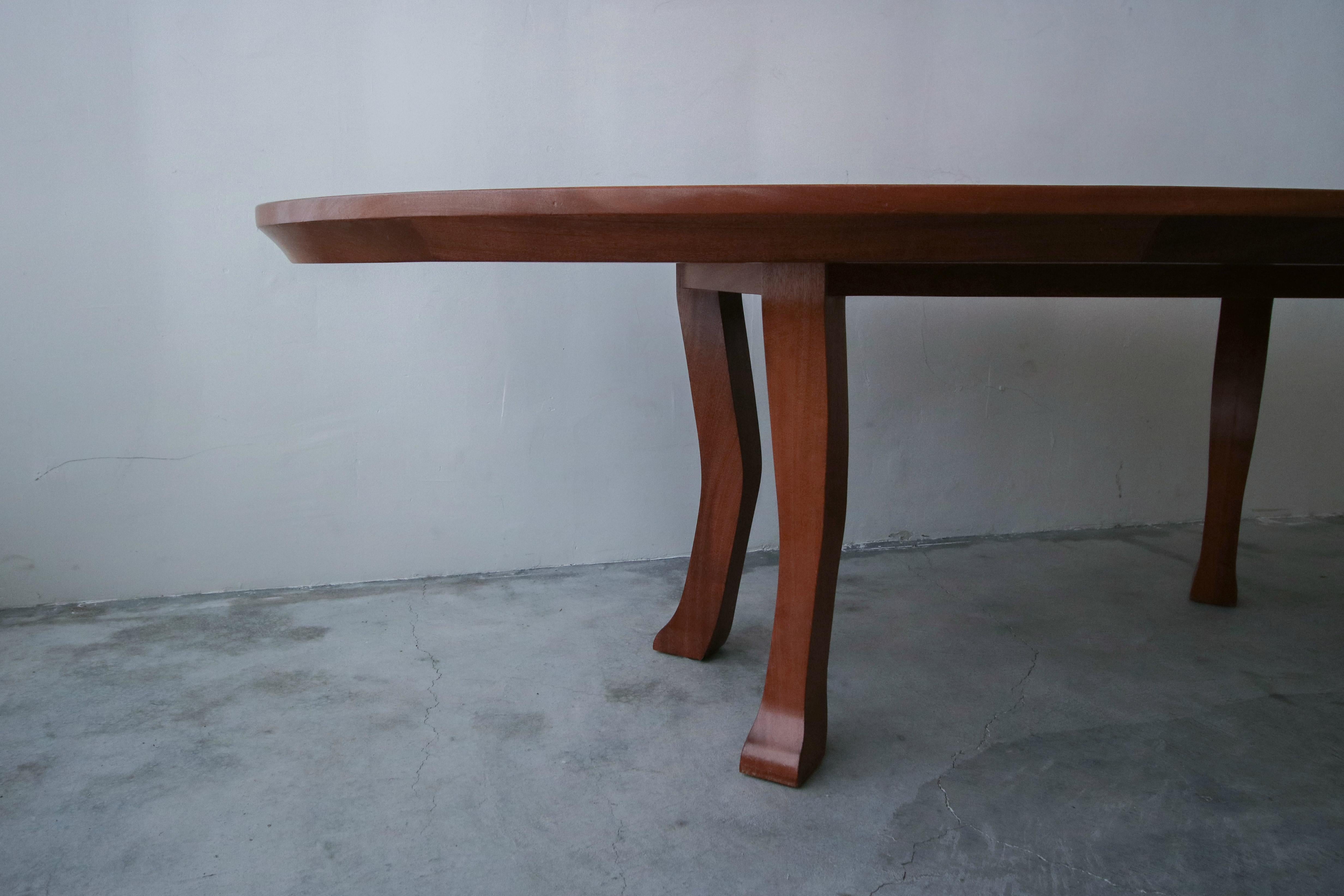Minimalist Custom Solid Mahogany Dining Table