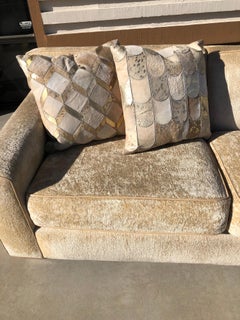 Custom A. Rudin Sofa in Beige Soft Chenille from Palm Springs Estate