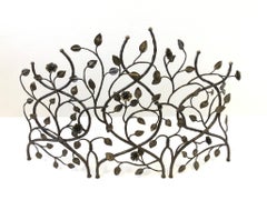 Custom Aged Bronze Fireplace Screen by Thomas Schwaiger