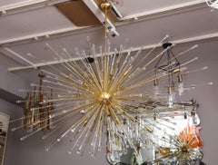 Giant Glass Teardrop Sputnik Chandelier