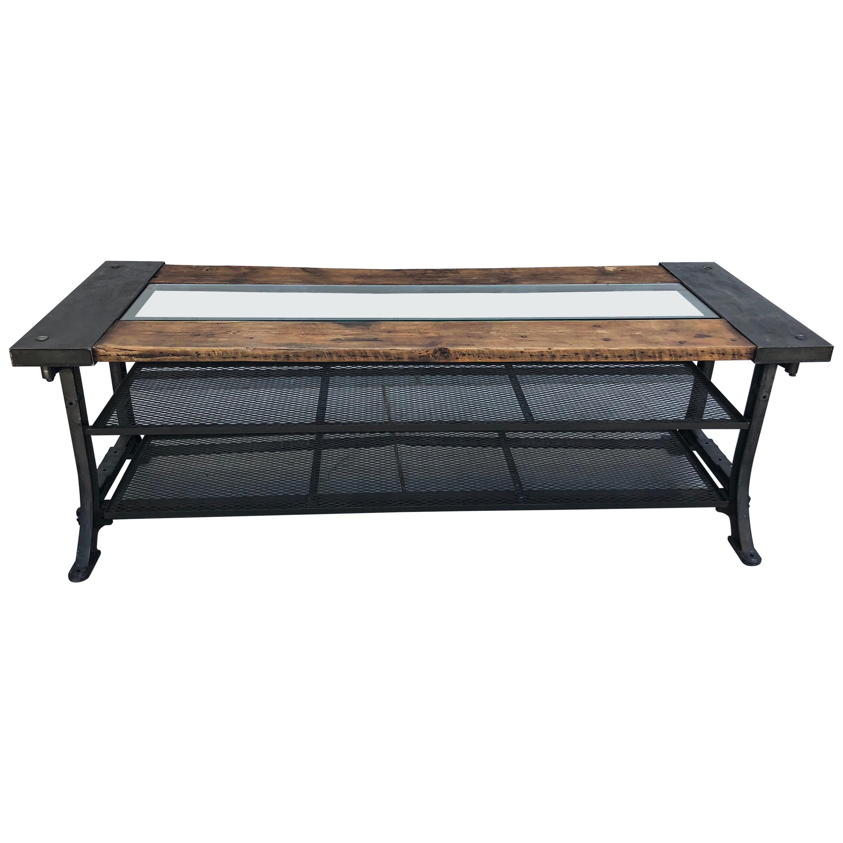 Custom Allsaints Spitalfields Industrial Modern Dining or Display Table