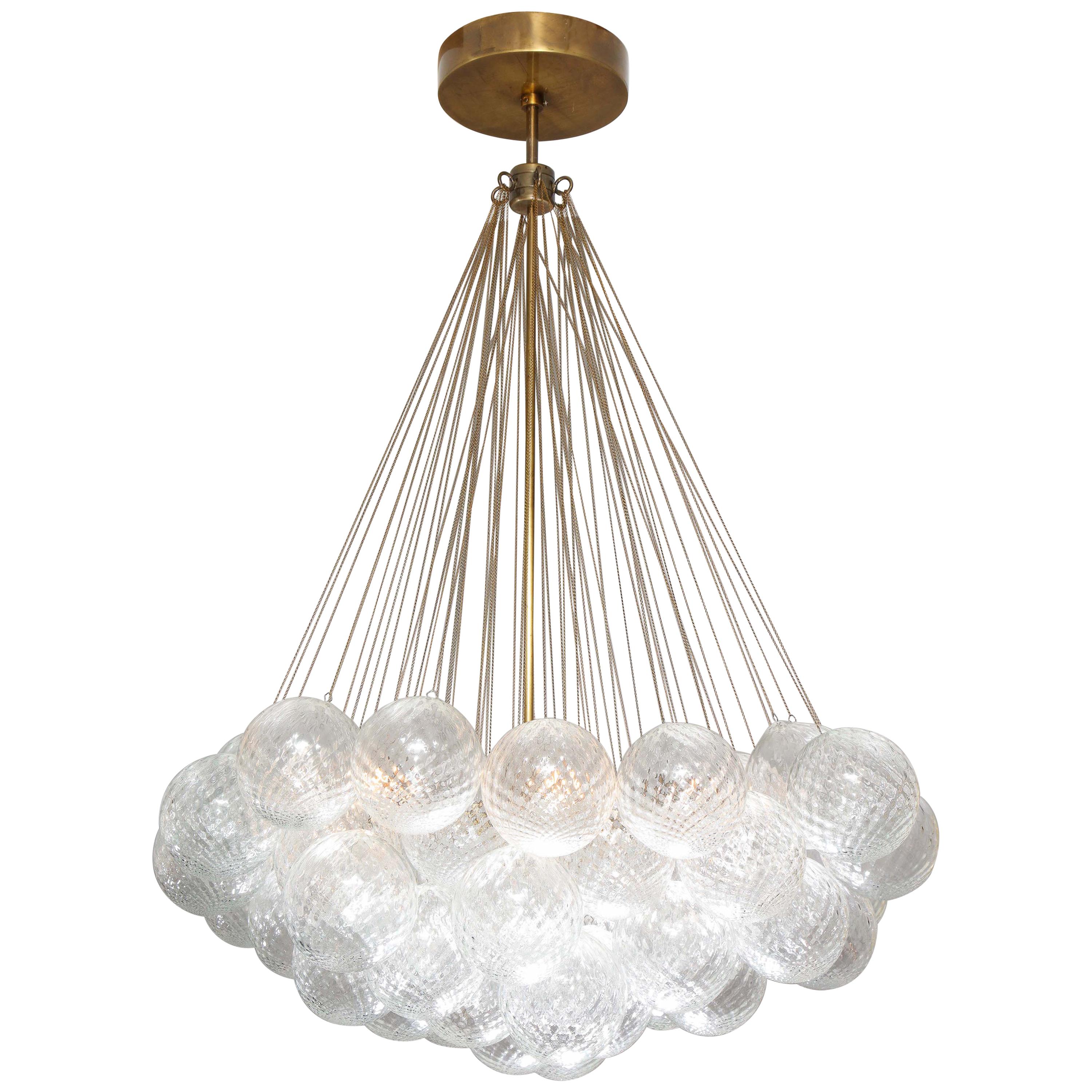 Murano Floating Clustered Globe Chandelier For Sale