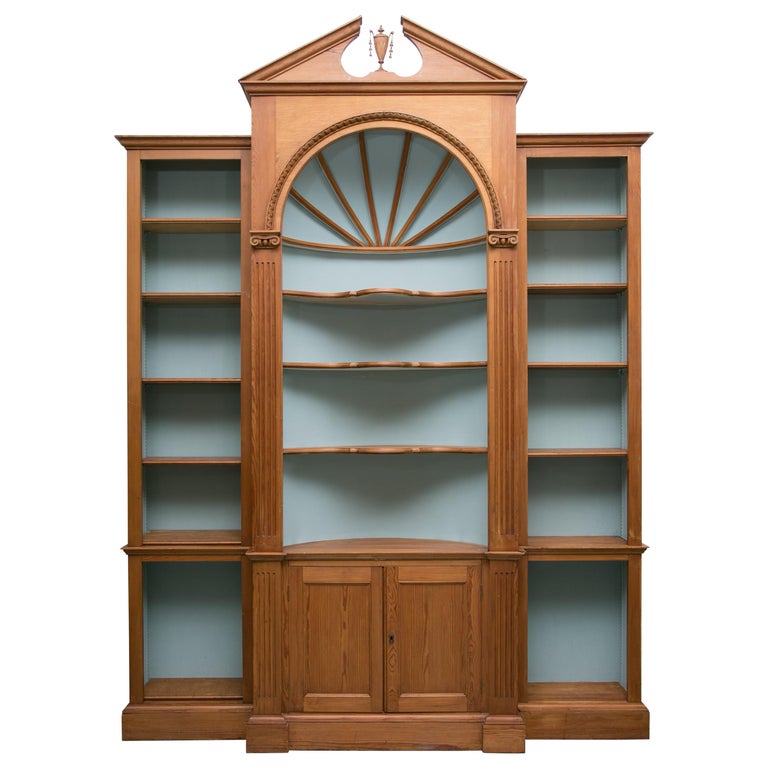Custom American Pine Bookcase at 1stDibs