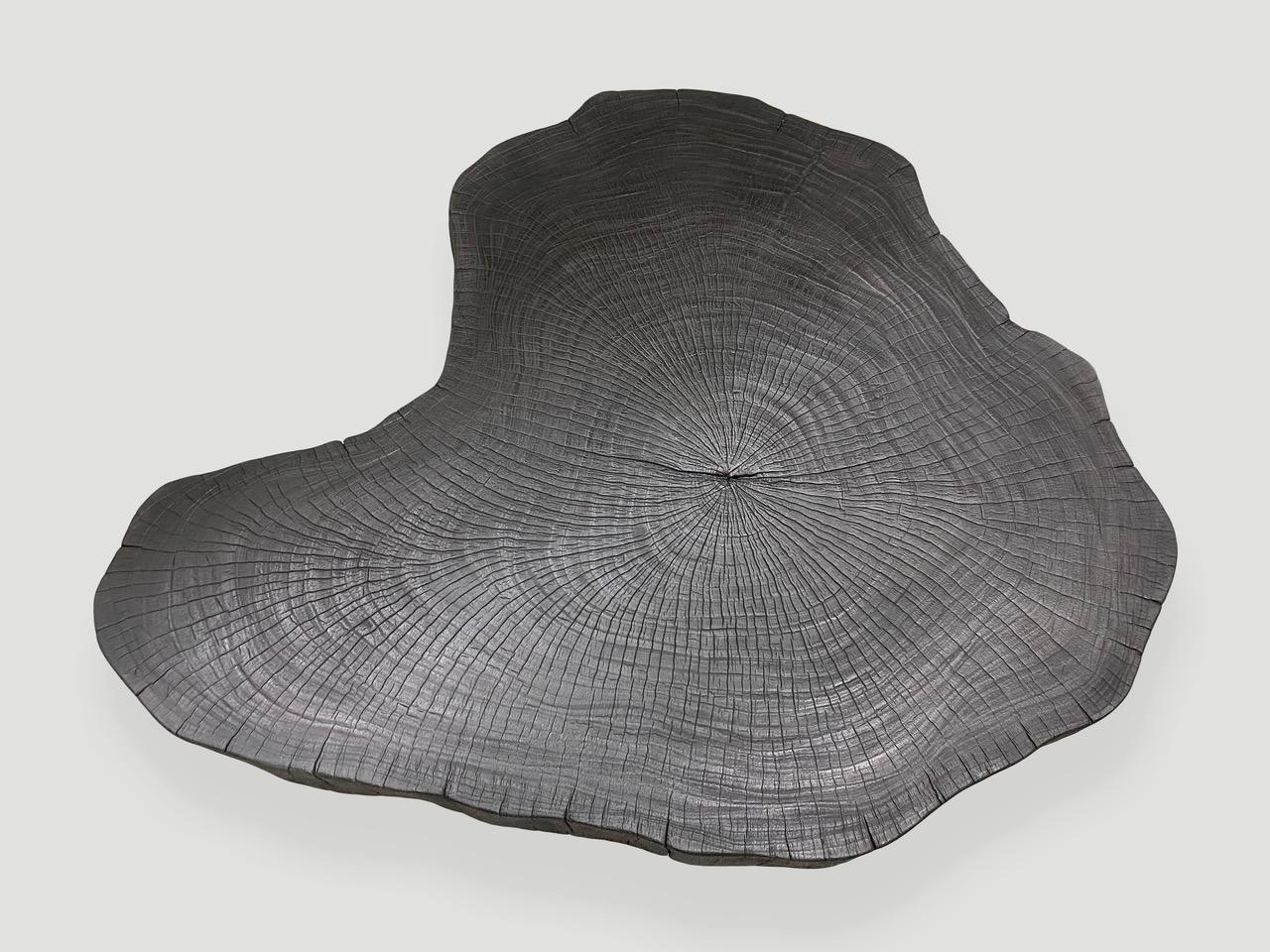 CUSTOM Andrianna Shamaris Amorphous Charred Coffee Table with Charred wood legs For Sale 1