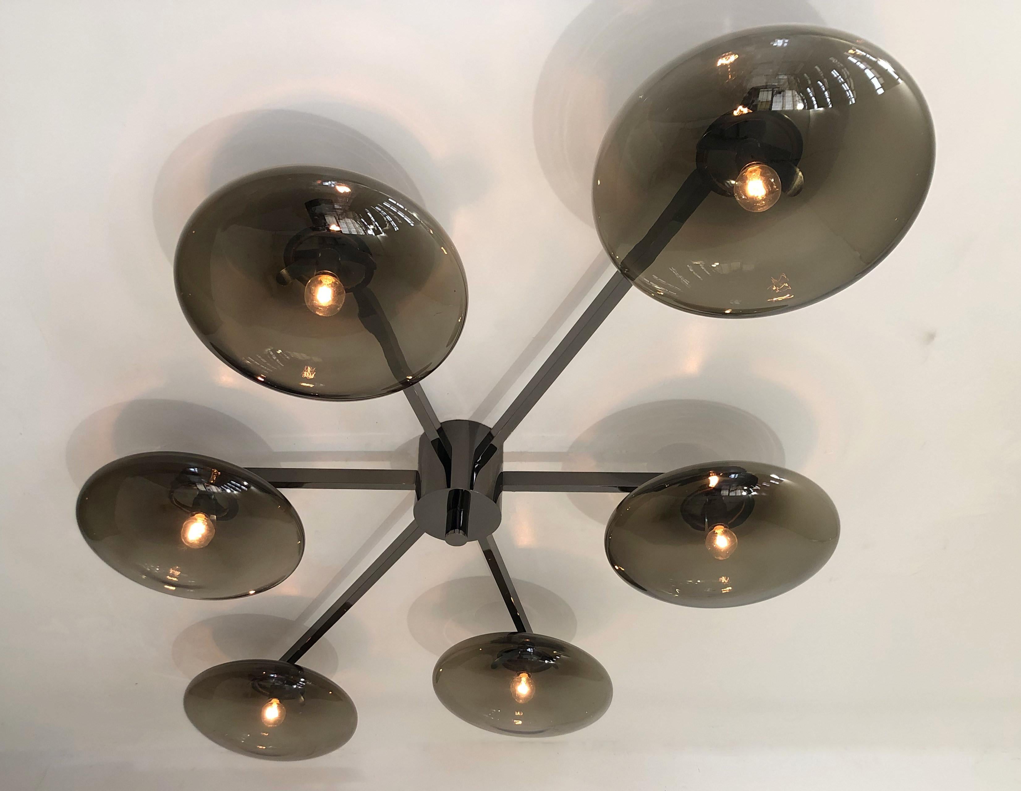 Custom Angelo Shade Flush Mount for Laura In New Condition For Sale In Los Angeles, CA