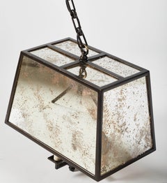 Custom Antique Mirror and Iron Pendants by Paul Ferrante