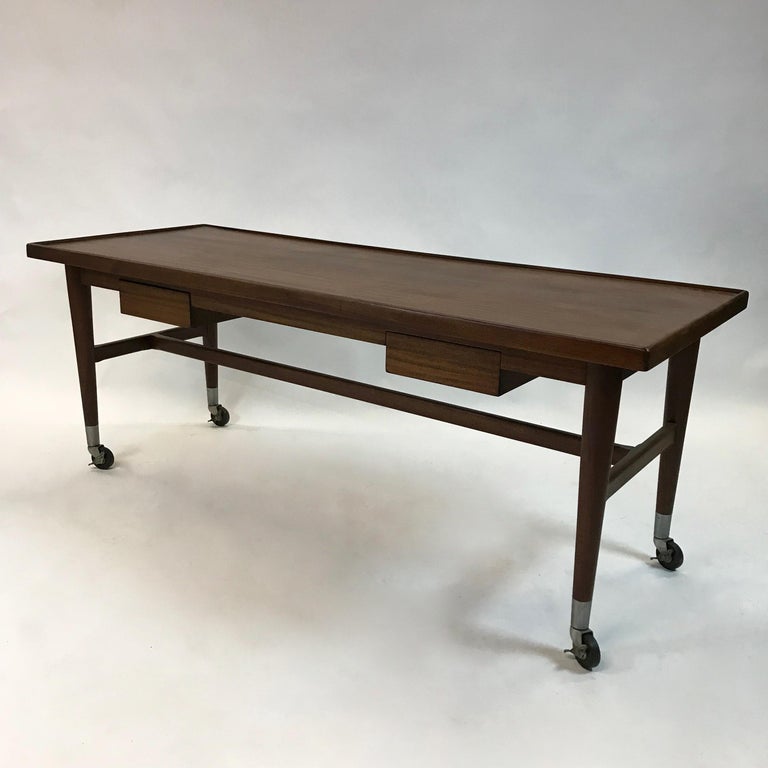 Custom Architect Mahogany Work Table Desk For Sale At 1stdibs