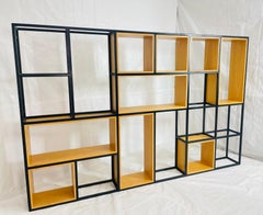 Custom Architectural Metal and Wood Display Cabinet / Bookcase, USA 1990's