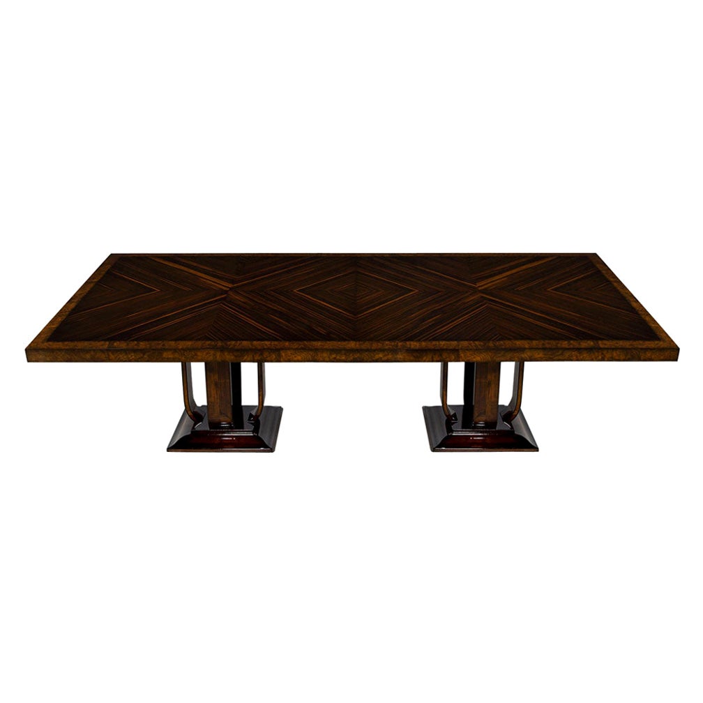Tavolo da pranzo Impero personalizzato di ispirazione Art Deco