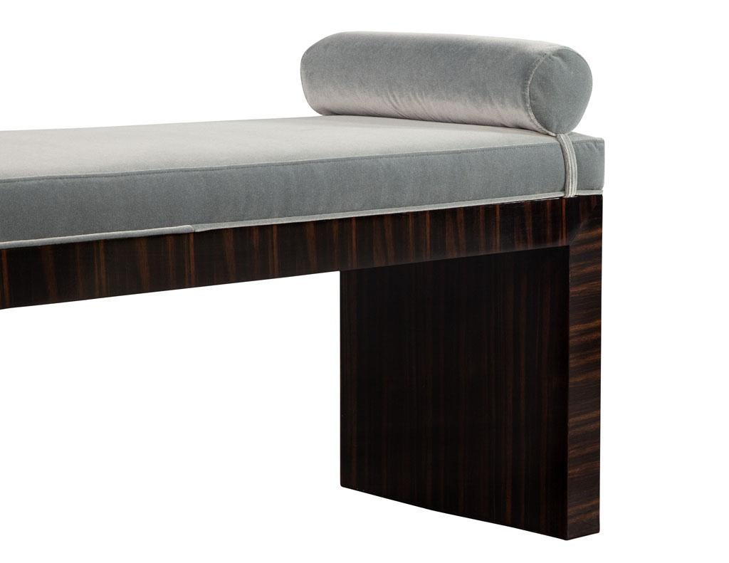Custom Art Deco Inspired Modern Macassar Bench by Carrocel 6