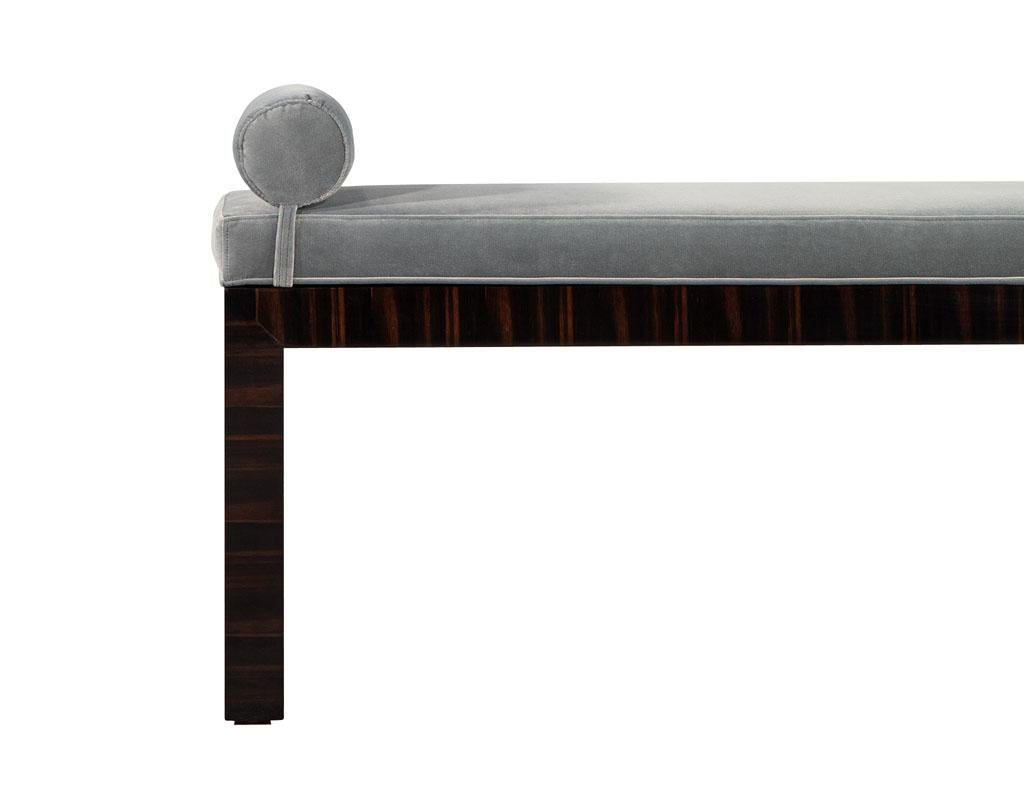 Custom Art Deco Inspired Modern Macassar Bench by Carrocel 8