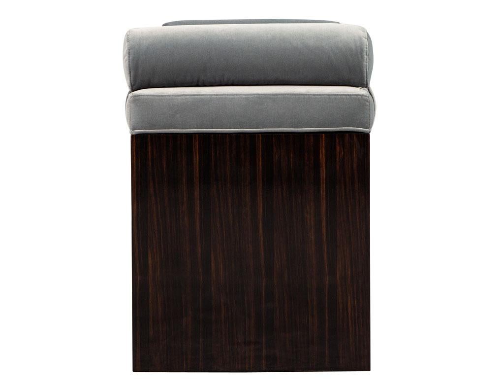 Custom Art Deco Inspired Modern Macassar Bench by Carrocel 9