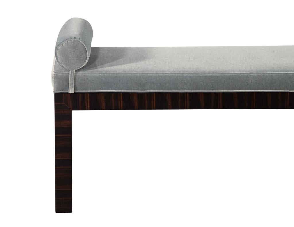Fabric Custom Art Deco Inspired Modern Macassar Bench by Carrocel